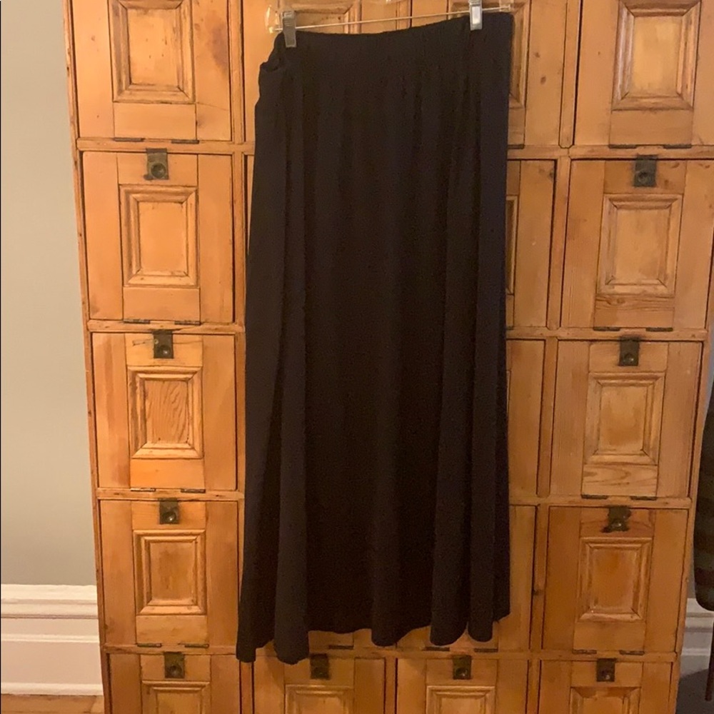 Black Maxi Skirt with elastic waist